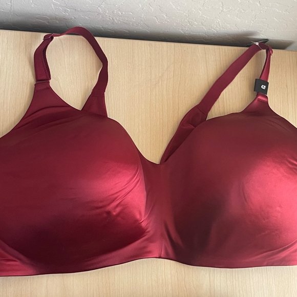 Torrid NWT 42F Lightly Lined Everyday Wire-Free Bra Red 360° Back Smoothing - Picture 5 of 6